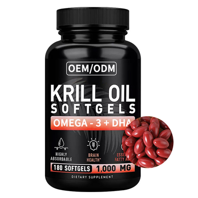 Krill DHA ωμέγα 3 Softgels συμπληρώματα καψών πετρελαίου για την υγεία καρδιών