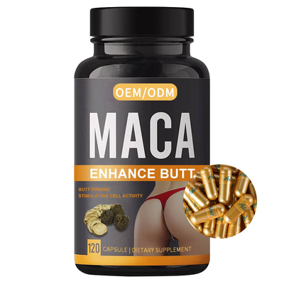 Χρυσές κάψες Maca συμπληρωμάτων ρίζας GMPC μαύρες Maca για τις γυναίκες