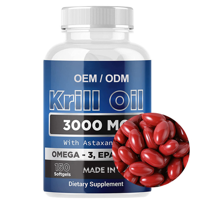 Krill EPA/DHA ωμέγα 3 Softgels συμπληρώματα πετρελαίου για την υγεία καρδιών