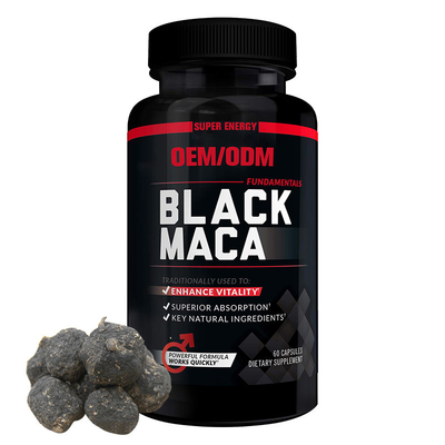 Μαύρες Maca κάψες ρίζας 20000Mg cOem για ανδρών και γυναικών ενεργειακό συμπλήρωμα δύναμης Vegan το ανώτατο