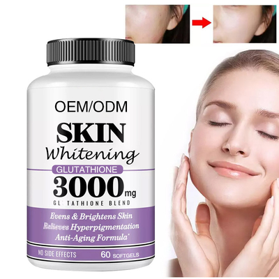60 τμχ Γλουταθειόνη 500 mg κάψουλες λεύκανσης δέρματος ομορφιάς Προσαρμοσμένη μορφή