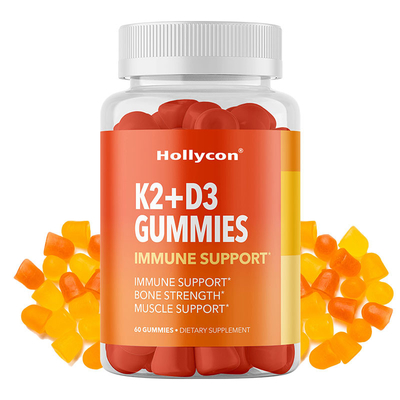 Υγεία κόκκαλων βιταμινών D3 K2 Gummies cOem και άνοσα συμπληρώματα Gummies υποστήριξης