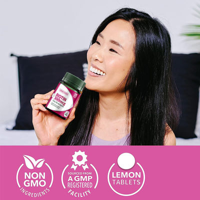 Biotin COA η βιταμίνη Gummies 300mcg διατηρεί τις υγιείς ενισχύσεις καρφιών στη διακοπή του διαιτητικού λίπους 100Pcs