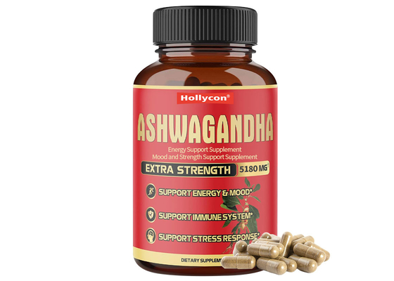 OEM Ashwagandha Καψάκια 90pcs Ανδρική ενίσχυση Συμπληρώματα Υποστήριξη Ενέργειας Ανδρικές Καψάκια
