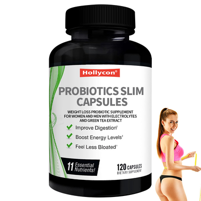 OEM Probiotics Slim Καψάκια απώλεια βάρους Προβιοτικό συμπλήρωμα για γυναίκες και άνδρες με ηλεκτρολύτες και εκχύλισμα πράσινου τσαγιού