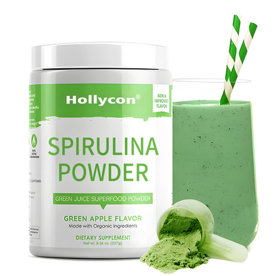 Σπιρουλίνα πράσινος χυμός Superfood σκόνη οργανική χλωρέλα συμπλήρωμα για ενήλικες