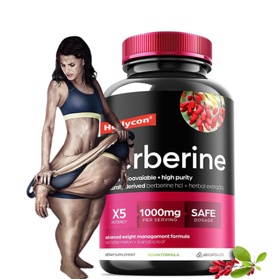 OEM Καψάκια Berberine Berberin HCL Κατασταλτικό της όρεξης Συμπλήρωμα αδυνατίσματος Φαρμακεία για απώλεια βάρους