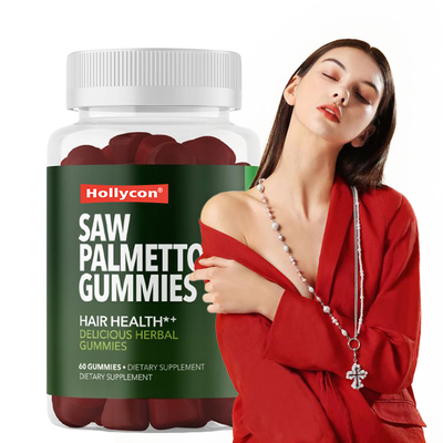 Saw Palmetto Gummies για την υγεία της τριχοφυΐας 75mg Saw Palmetto Extract για υποστήριξη των μαλλιών