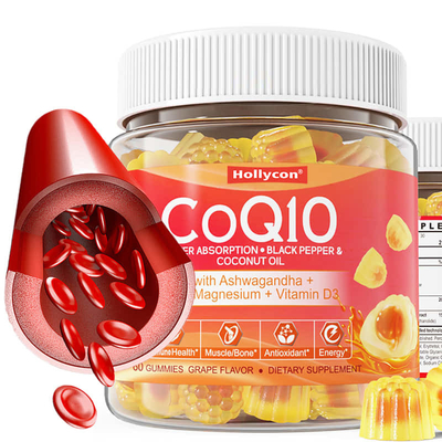 CoQ10 τσίχλες με βιταμίνη D3 για την υγεία των μυών και των οστών και τη γνωστική λειτουργία