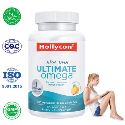 Παρασκευαστής Ωμέγα 3 Αλιέλαιο Softgels EPA DHA Συμπλήρωμα Προωθεί την Υγεία του Εγκεφάλου και της Καρδιάς
