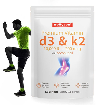 Φαρμακευτική Βιταμίνη D3K2 Softgels Βελτιώνει την ανοσοποιητική λειτουργία και την καρδιαγγειακή υγεία