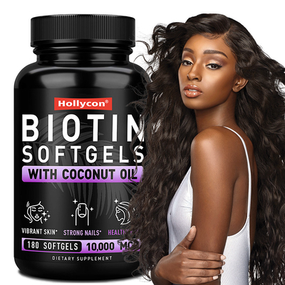 OEM Biotin Softgels για ισχυρά νύχια Biotin με λάδι καρύδας για τα μαλλιά Biotin Softgels